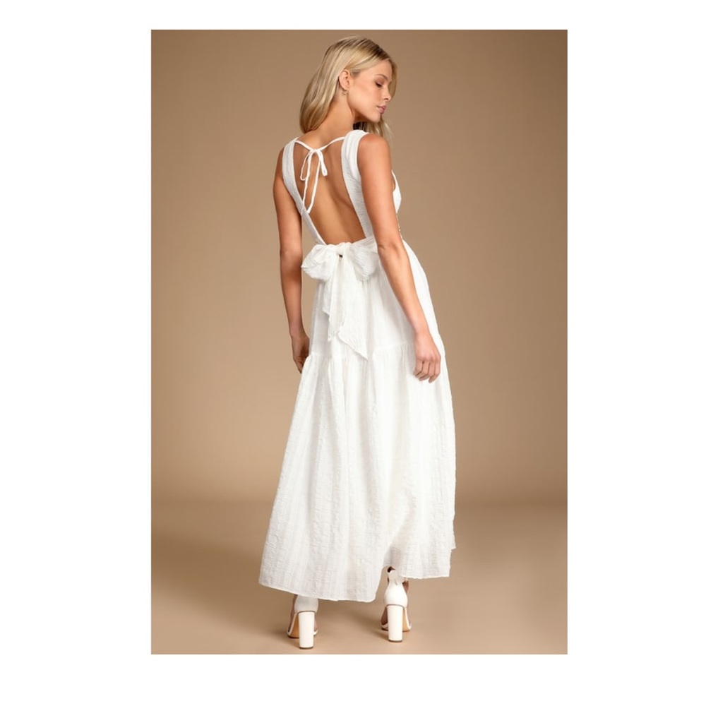 Lulu’s What A Trend Tie Back Tiered Dress
